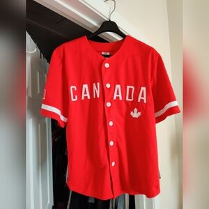 Red Canada Baseball Jersey